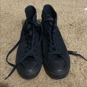 Black high top converse